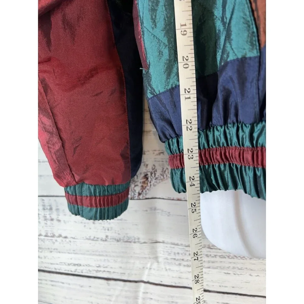 Vintage Westbound Windbreaker Womens L Petites Velvet Burnout Floral Jacket 80s - Picture 6 of 16